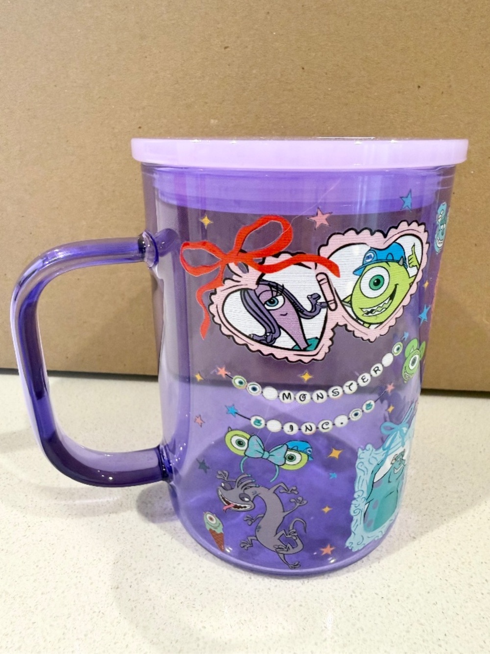 Purple Monsters Inc. Glass Mug